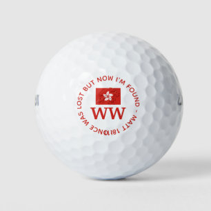 HONG KONG Aangepast MONOGRAMMA christelijk Verlore Golfballen