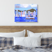 Hong Kong Canvas Print (Insitu (Slaapkamer))