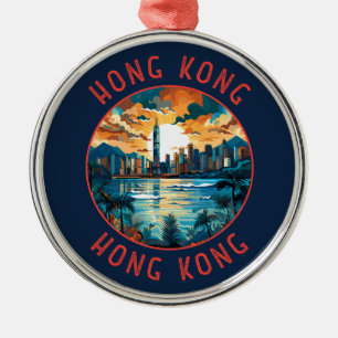 Hong Kong China Retro Noodlijdende Cirkel Metalen Ornament