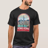 Hong Kong China Travel Art Vintage