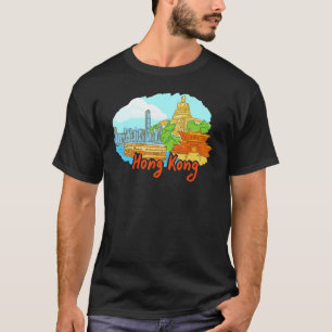 Hong Kong City China souvenir voor mannen vrouwen T-shirt