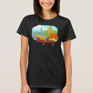 Hong Kong City China souvenir voor mannen vrouwen T-shirt