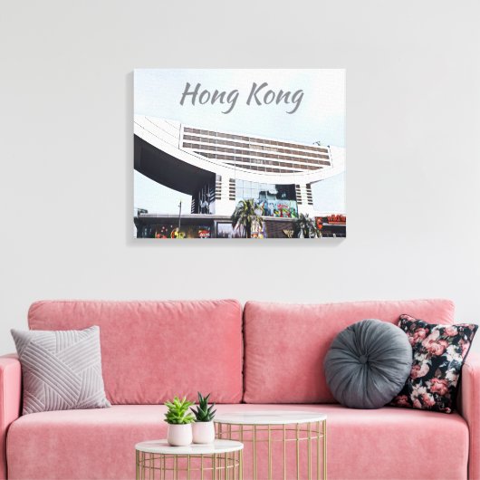 Hong Kong De piek reis Canvas Afdruk (Insitu (Woonkamer))