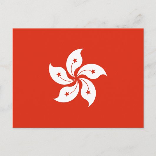 Hong Kong Flag Briefkaart (Voorkant)
