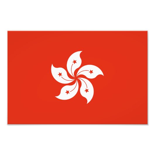 Hong Kong Flag Foto Afdruk (Voorkant)