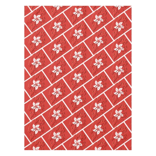 HONG KONG Flag MAP Stijlvol patriotticum Tafelkleed (Voorkant)