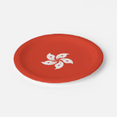 Hong Kong Flag Papieren Bordje (Gekanteld)