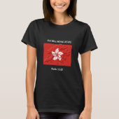 HONG KONG FLAG Patriotic Scripting Custom BLACK T-shirt (Voorkant)