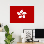 Hong Kong Flag Poster (Thuiskantoor)