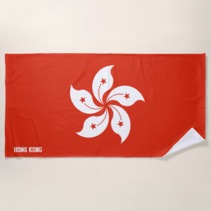 Hong Kong Flag Splendid Patriotic Strandlaken