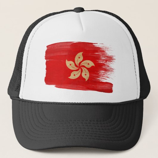 Hong Kong Flag Trucker Hat Pet (Voorkant)