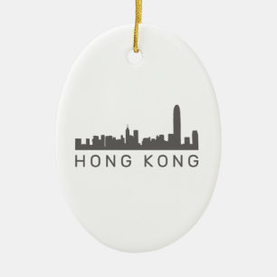 Hong Kong Gift HK Skyline Gift Keramisch Ornament