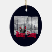 Hong Kong harbor skyline  china souvenir Keramisch Ornament (Rechts)