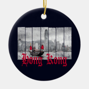 Hong Kong harbor skyline  china souvenir Keramisch Ornament