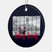 Hong Kong harbor skyline  china souvenir Keramisch Ornament (Links)