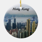Hong Kong Harbour Mists Keramisch Ornament (Achterkant)