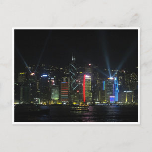 hong kong Island light show Briefkaart