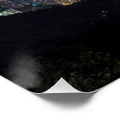 Hong Kong Island Skyline Panorama Night Souvenir Perfect Poster (Hoek)