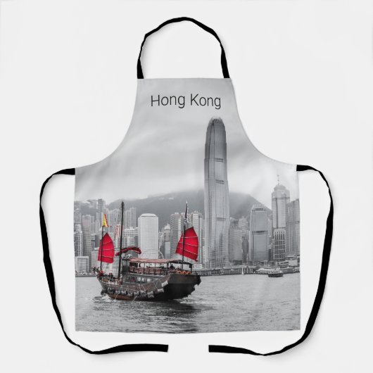 Hong Kong Island Skyline Panorama Souvenir Schort (Voorkant)