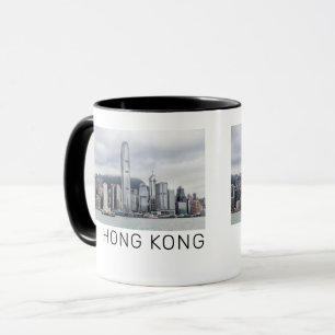 Hong Kong Island Skyline Retro Cityscape  Mok