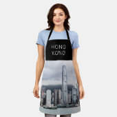 Hong Kong Island Skyline Retro Cityscape  Schort (Gedragen)