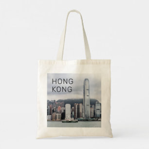 Hong Kong Island Skyline Retro Cityscape Tote Bag