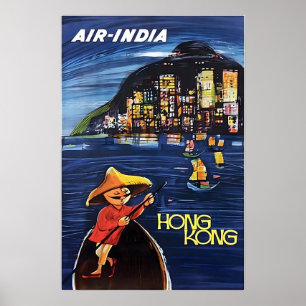 Hong Kong Kunst Chinese Schilderkunst Air-India Re Poster