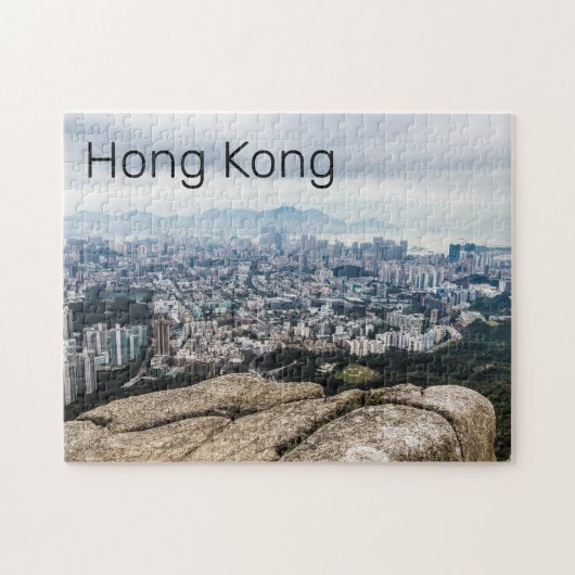 Hong Kong Lion Rock Hill Skyline Panorama Souvenir Legpuzzel (Horizontaal)