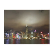 Hong Kong Modern City Chic Skyline Briefkaart