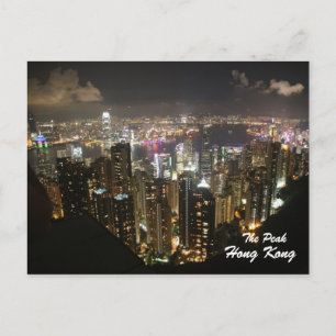 Hong Kong Night Scene, de piek, Briefkaart