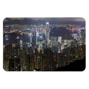 Hong Kong Night Skyline Magneet