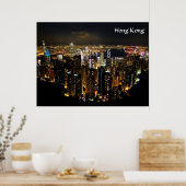 Hong Kong Nightscape Poster (Keuken)