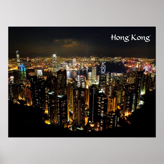 Hong Kong Nightscape Poster (Voorkant)