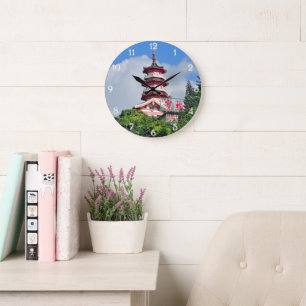 Hong Kong Pearl van de Orient Round Wall Klock Grote Klok