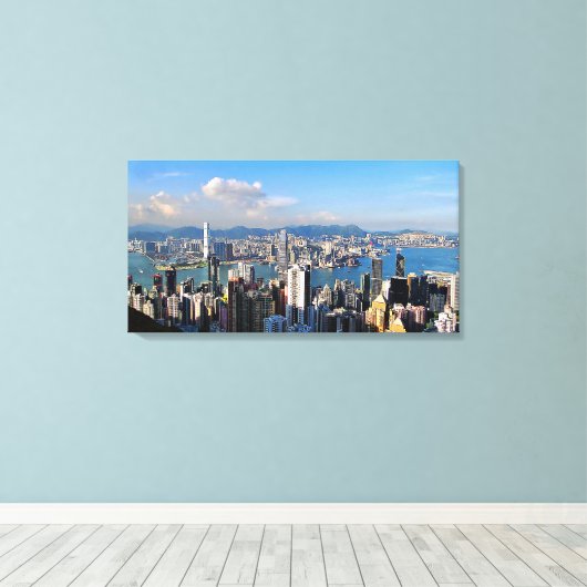 Hong Kong Pearl van de Orient Stretch Canvas Print (Insitu (Houten vloer))