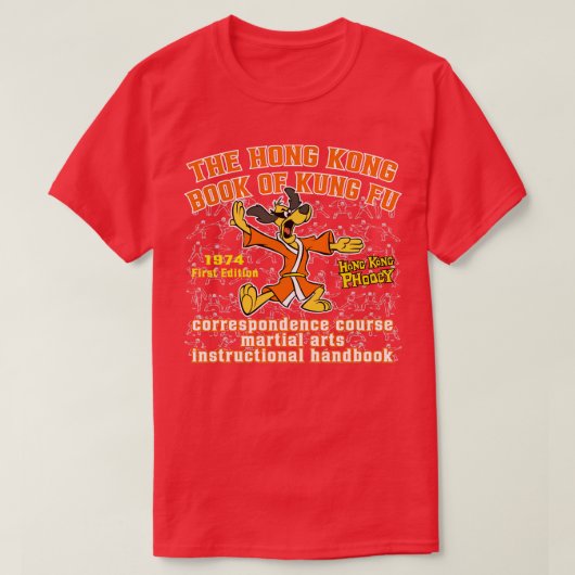 Hong Kong Phooey Kung Fu Handleiding T-shirt (Design voorkant)