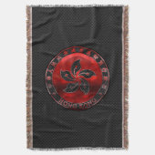 Hong Kong Ruby Medallion op de afdruk van koolstof Deken (Voorkant Verticaal)