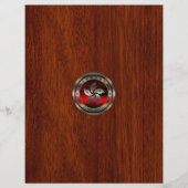 Hong Kong Ruby Seal on Mahogany Print (Voorkant)