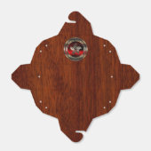 Hong Kong Ruby Seal on Mahogany Print Bedankdoosjes (Uitgevouwen)