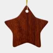 Hong Kong Ruby Seal on Mahogany Print Keramisch Ornament (Achterkant)