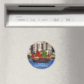 Hong Kong Sampan De parel van de Oriënt Magneet (Insitu (Vaatwasser))