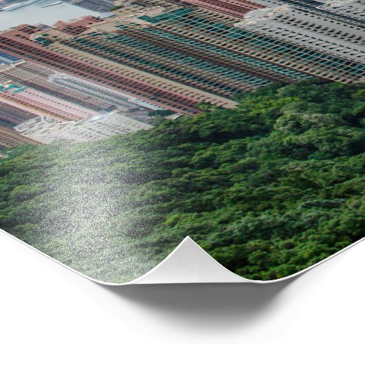 Hong Kong Skyline Foto Afdruk (Hoek)