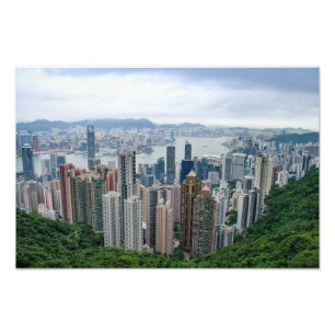 Hong Kong Skyline Foto Afdruk