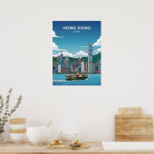 Hong Kong skyline Poster (Keuken)