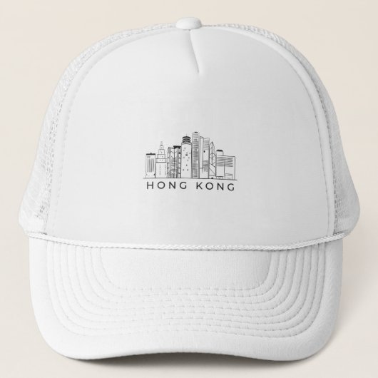 Hong kong skyline trucker pet (Voorkant)