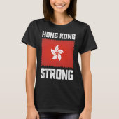 Hong Kong Sterke Vlag Stempel Pro Democratie Grati T-shirt (Voorkant)