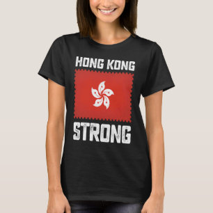 Hong Kong Sterke Vlag Stempel Pro Democratie Grati T-shirt
