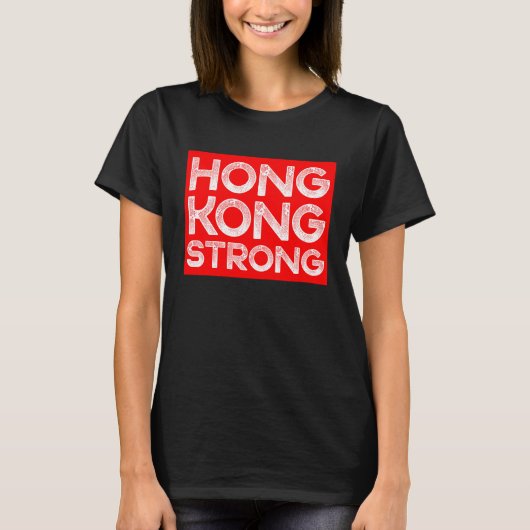 Hong Kong Strong Support HK Free Hong Kong Protest T-shirt (Voorkant)