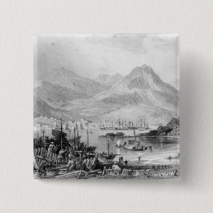 Hong-Kong uit Kow-ballon Vierkante Button 5,1 Cm