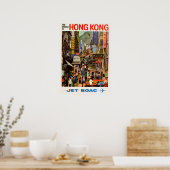 Hong Kong Vintage Travel Poster (Keuken)